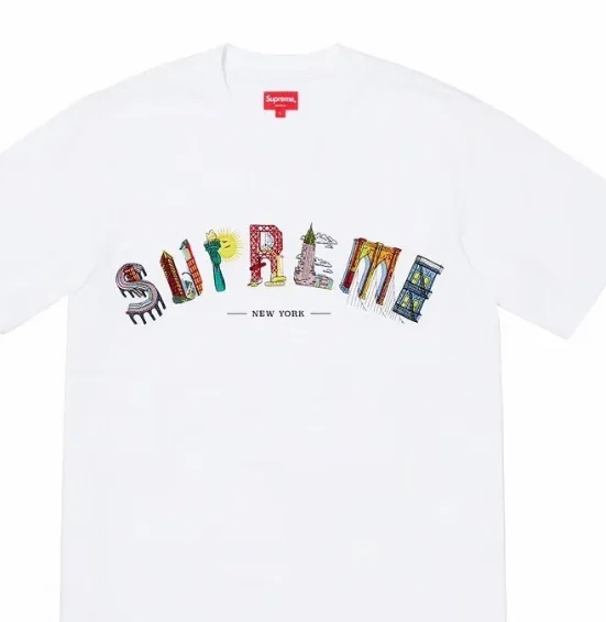 Short Black Logo City Embroidery Rainbow City Arc Tee Arc XL S M L sleeved T-shirt White and 19SS 0928